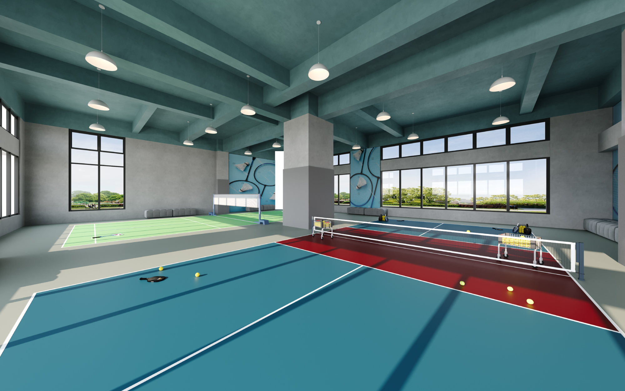 勁速羽球館 (3D示意圖)