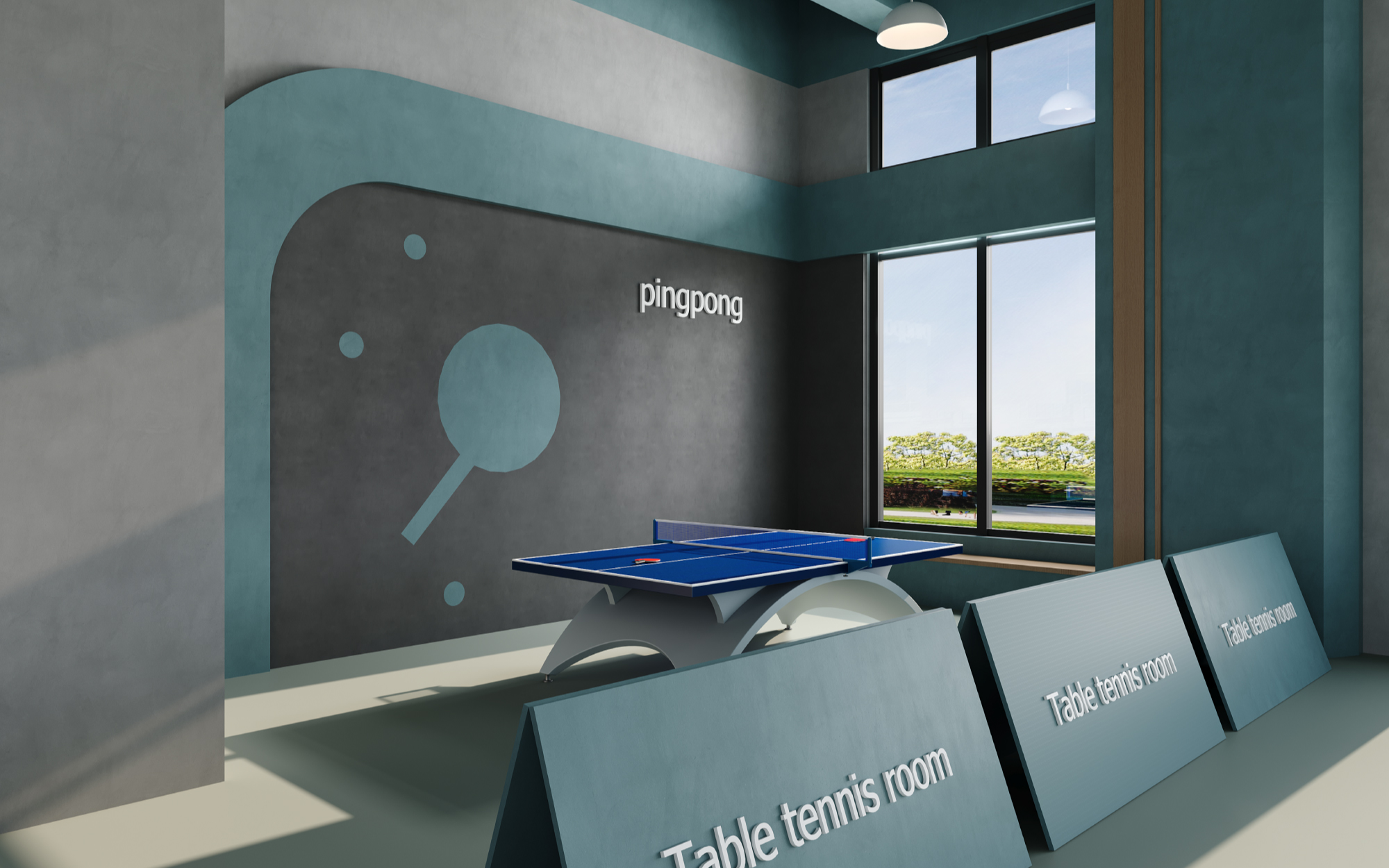 樂暢桌球室 (3D示意圖)
